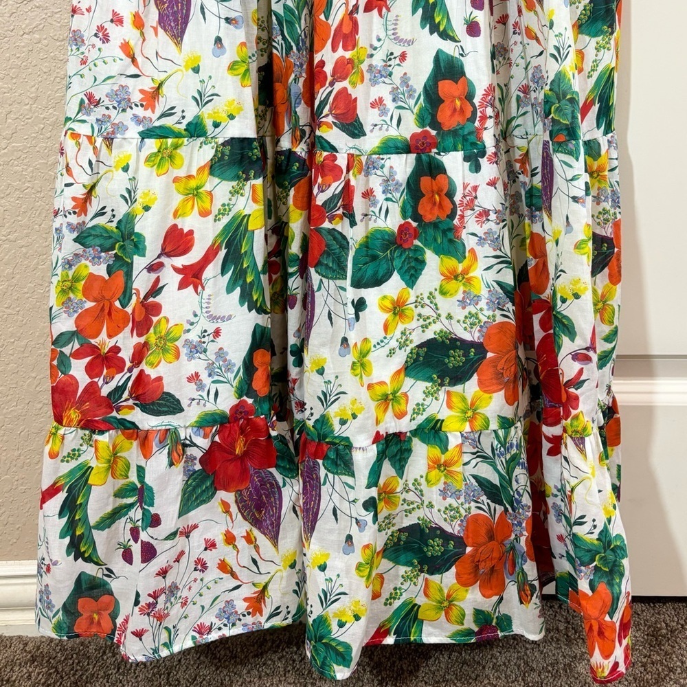 J. Crew Ruffle-front Maxi Dress In Ratti Island Botanical Print - Picture 5 of 16